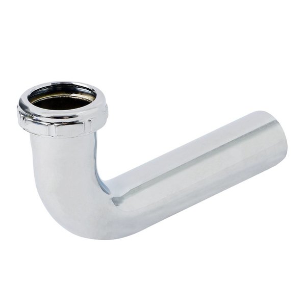 Everflow Slip Elbow for Tubular Drain Applications, 17GA Chrome Plated Brass 1-1/4"x12" 61912